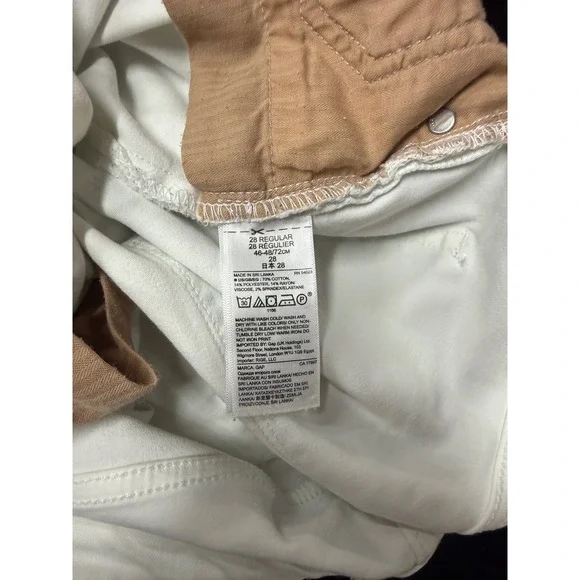 Gap 1969 Curvy True Skinny Jeans Womens 28R White Denim Pants 28 Regular - Picture 5 of 6
